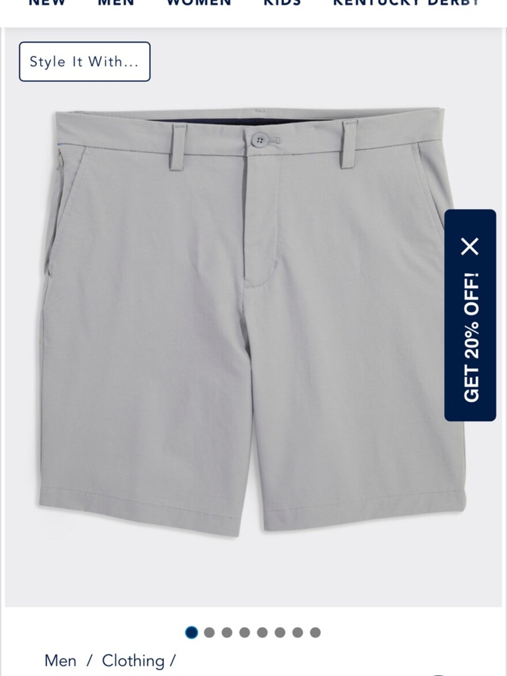 Vineyard Vines Boys Lightweight Grey performance Shorts